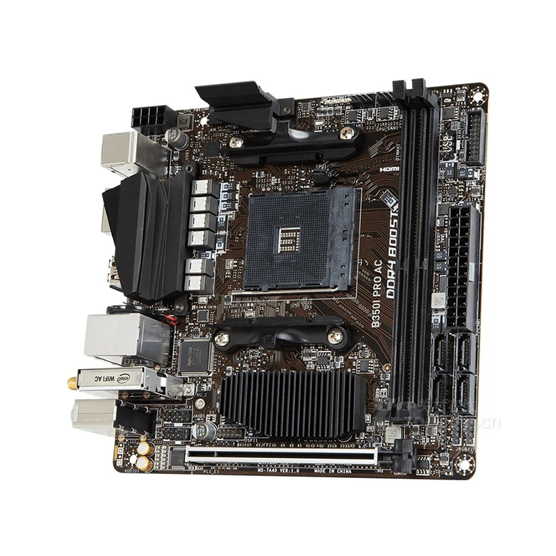 For B350I PRO AC Motherboards Socket AM4 DDR4 64GB For AMD B350 Desktop Mainboard SATA III USB3.0