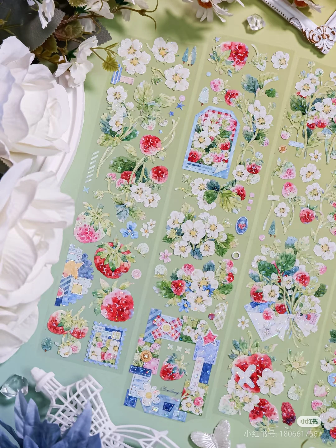 

Блестящая клубничная ткань, блестящая ПЭТ-лента, маскирующая лента Васи, украшение для карточного журнала