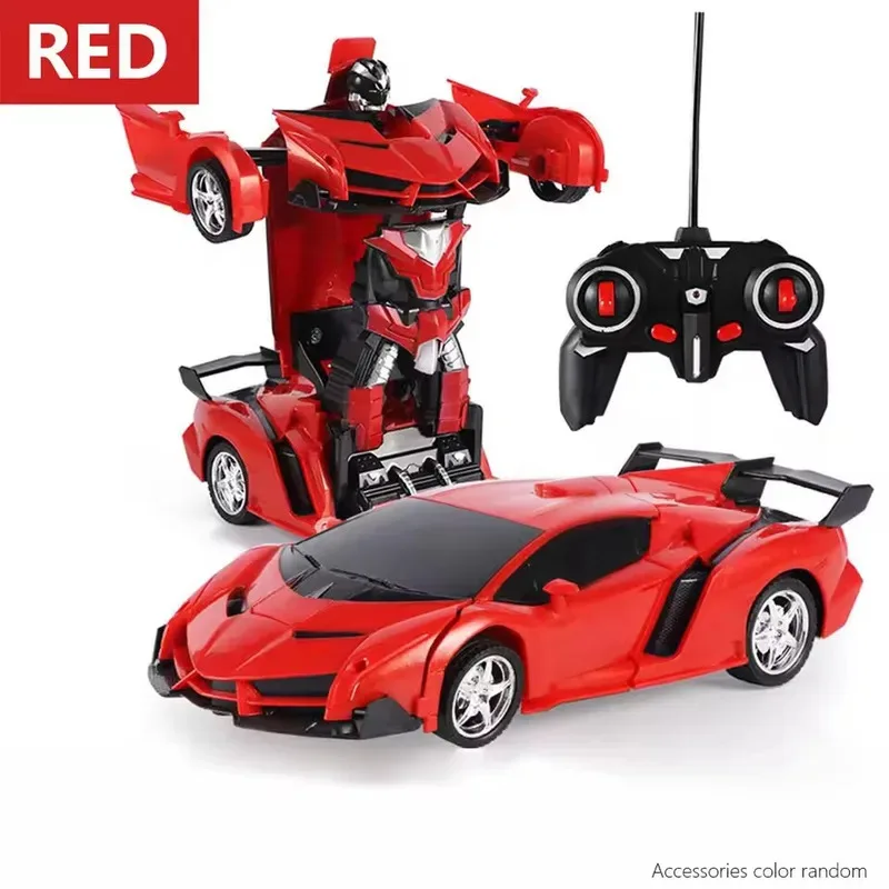 Coche eléctrico RC 2 en 1, Robots de transformación, modelo de vehículo deportivo, Robots, juguetes para niños, coches de de deformación RC geniales remotos, regalos de juguetes para niños