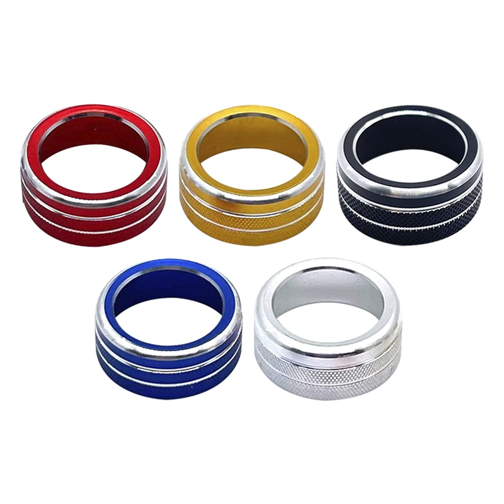 Aluminium Alloy Rearview Mirror Adjustment Knob Button Cover Sticker Fit for Seat Ibiza POLO Golf 4 5 6 7 8 2019-2022 Gold/Blue