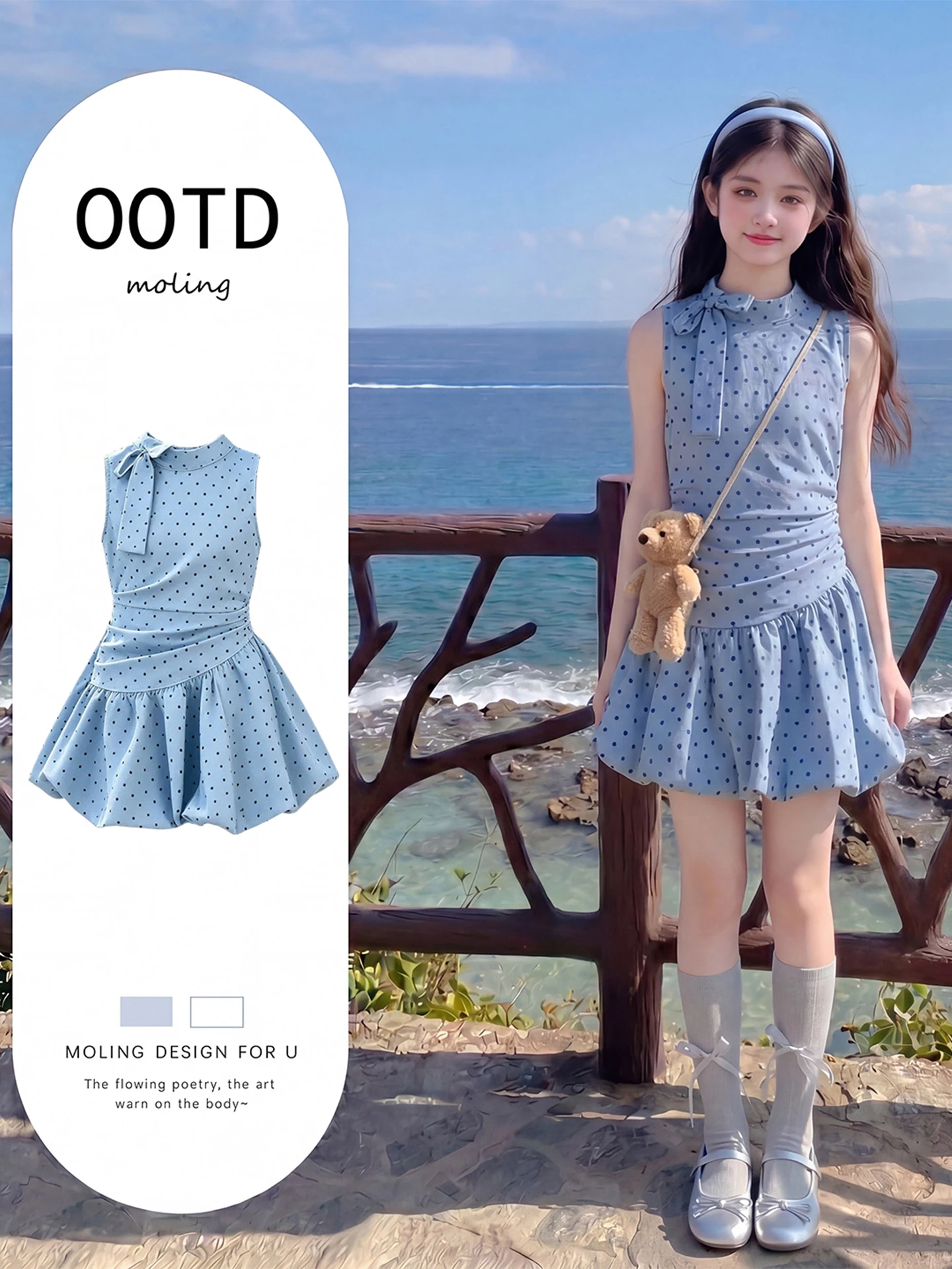 fashionable-children's-girls'-korean-style-dress-set-summer-new-arrival-lightweight-breathable-comfortable-two-piece-outfit