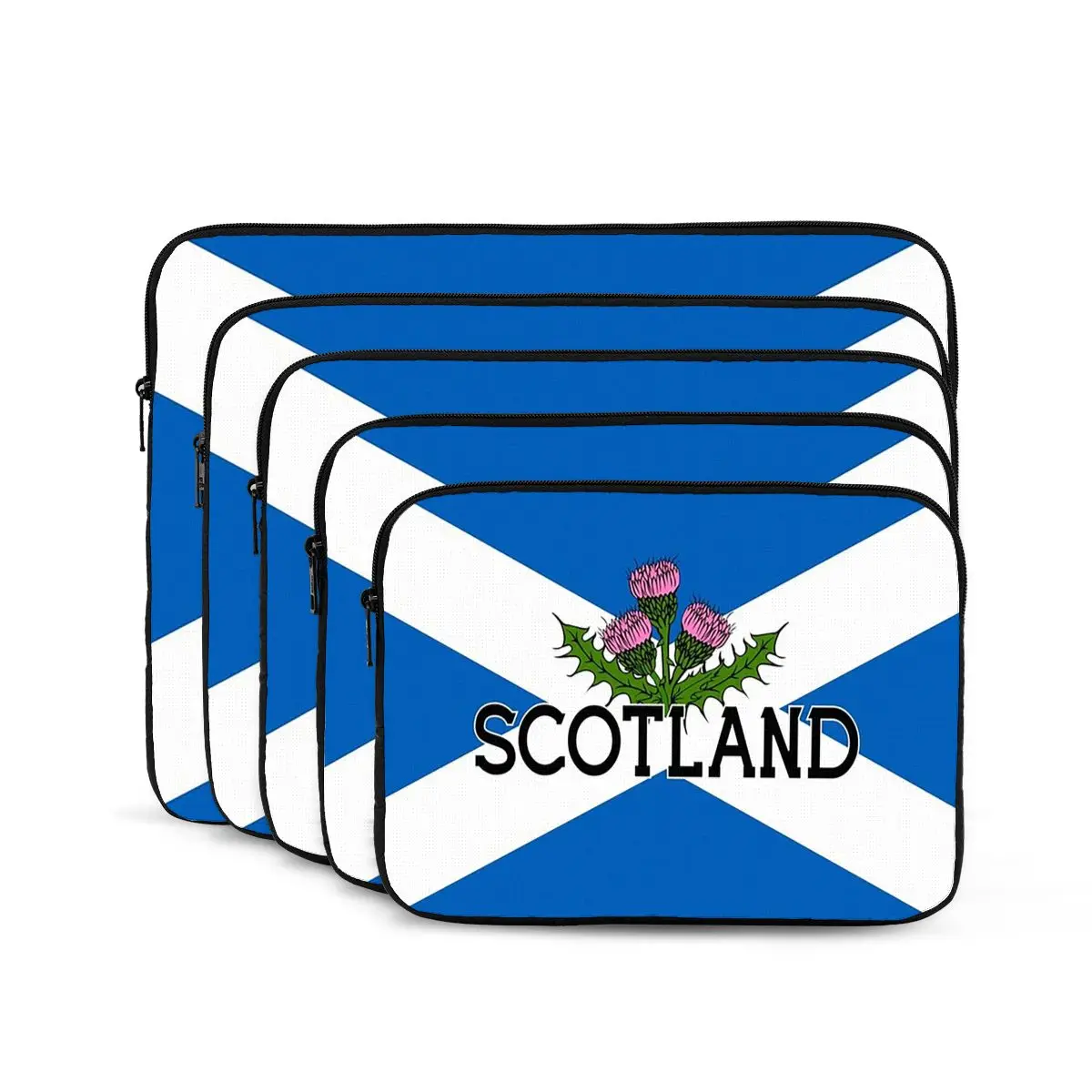 

Scotland Saltire Flag Scottish St Andrews Cross And Thistle Notebook Laptop Bag Case Pouch Tablet Shockproof Case Bag