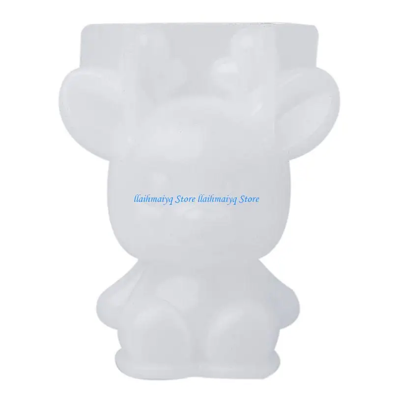 573B 3D Rabbit Deer Molds Jewelry Pendan Tool Silicone Mold DIY Craft Epoxy Resin Mold Home Fondant Cake Decoration Gift