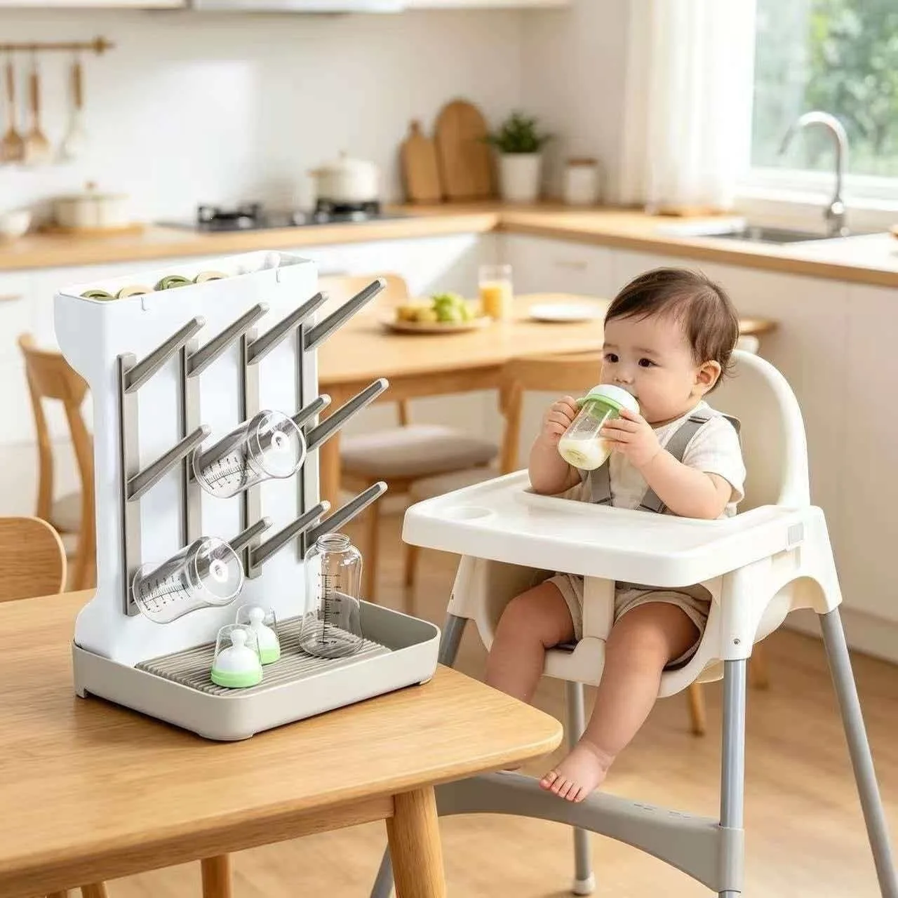 Baby Bottle Drying Rack Multi-layer Large Capacity Drying Stand for Cups Bowls and Accessories Space Saving Countertop Storage O