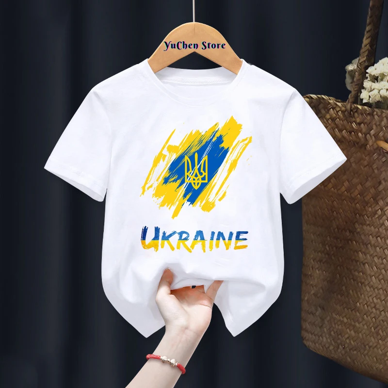 t-shirt for boys Cute Ukraine TShirt Ukrainian T-Shirt Harajuku Kids Tshirt Tee Little Boys Girls Unisex Top ShortSleeve T-Shirt