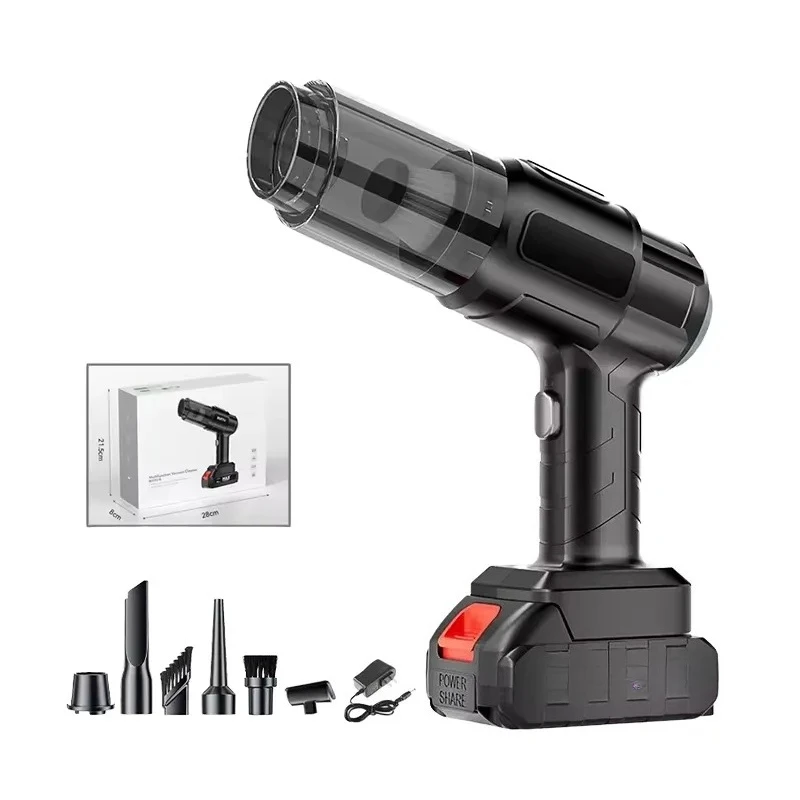 Household high power wireless lithium battery handheld car vacuum cleaner portable bagless dry function brushless motor
