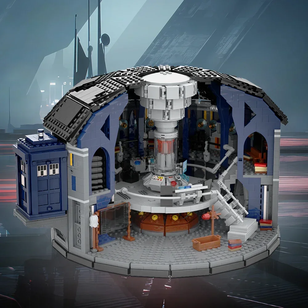 MOC Movies 12th Doctor Control Room Time Machine Building Blocks Set Whoed Tardiseds Phone Booth Bricks Toy Kids Birthday Gifts