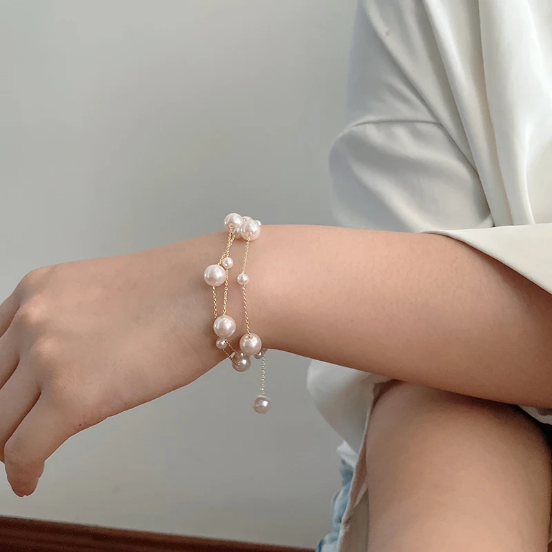 2025, neues Design, elegante Imitationsperlen-Quasten-Halskette mit mehreren Tragen, trendiges Schmuckzubehör für Frauen und Mädchen – Detail 8