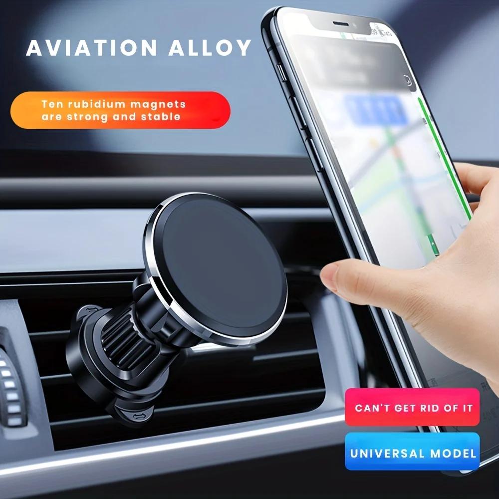 Car Magnetic Phone Holder, Vent Phone Car Metal Sheet Holder, For All iPhone 14/13/12/11, Pro Max, Android