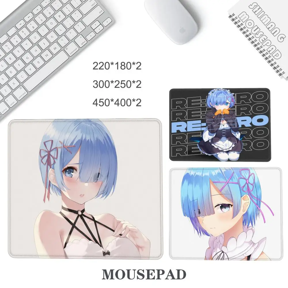 ReZero Rem Mouse Pad Offices Accessories Gaming Small Mousepad Desk Mat Office Rug Gamer Mats Anime Gadgets Computer Mause