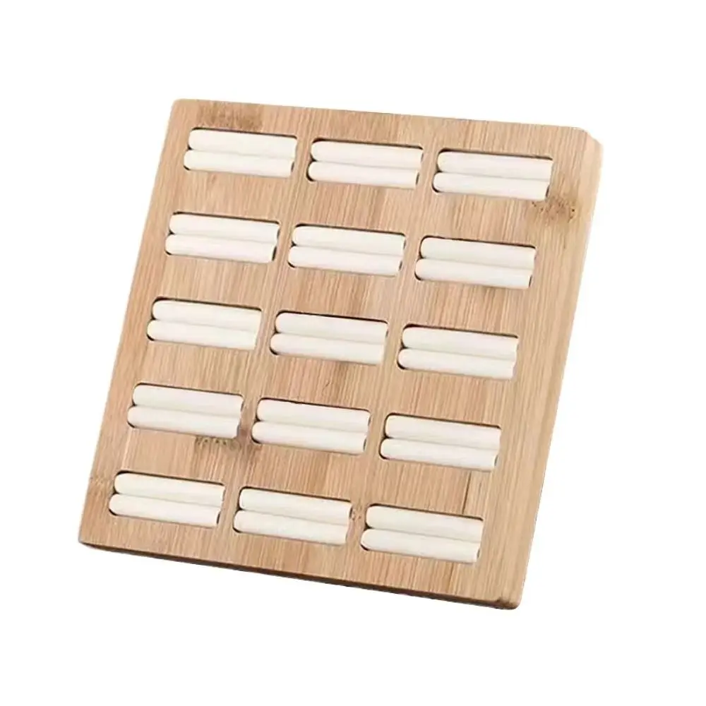 15 Grids Ring Storage Tray Wooden Exquisite Design Jewelry Display Rack Display Plate Support Stand Jewelry Earrings Organizer