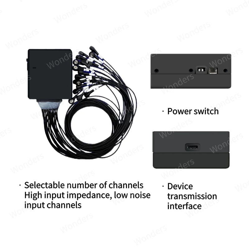 Equipo de adquisición EEG multicanal 4/8/16, Kit de desarrollo WiFi Bluetooth Compatible con Software OpenBCI de código abierto