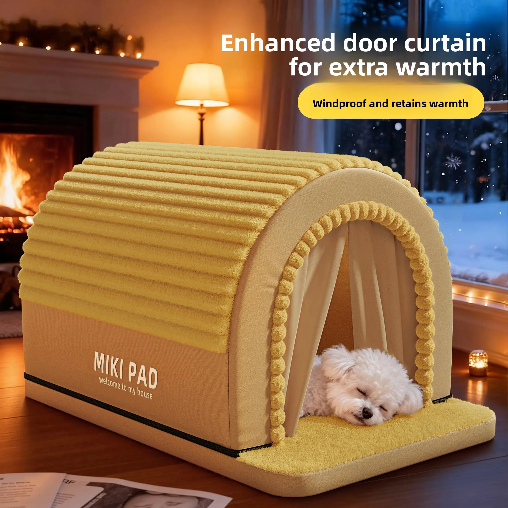 

Warmth And Se Portable Waable Dog House for Small to Medium Dogs Winter Proof Four Season Universal Design Dog Kennel