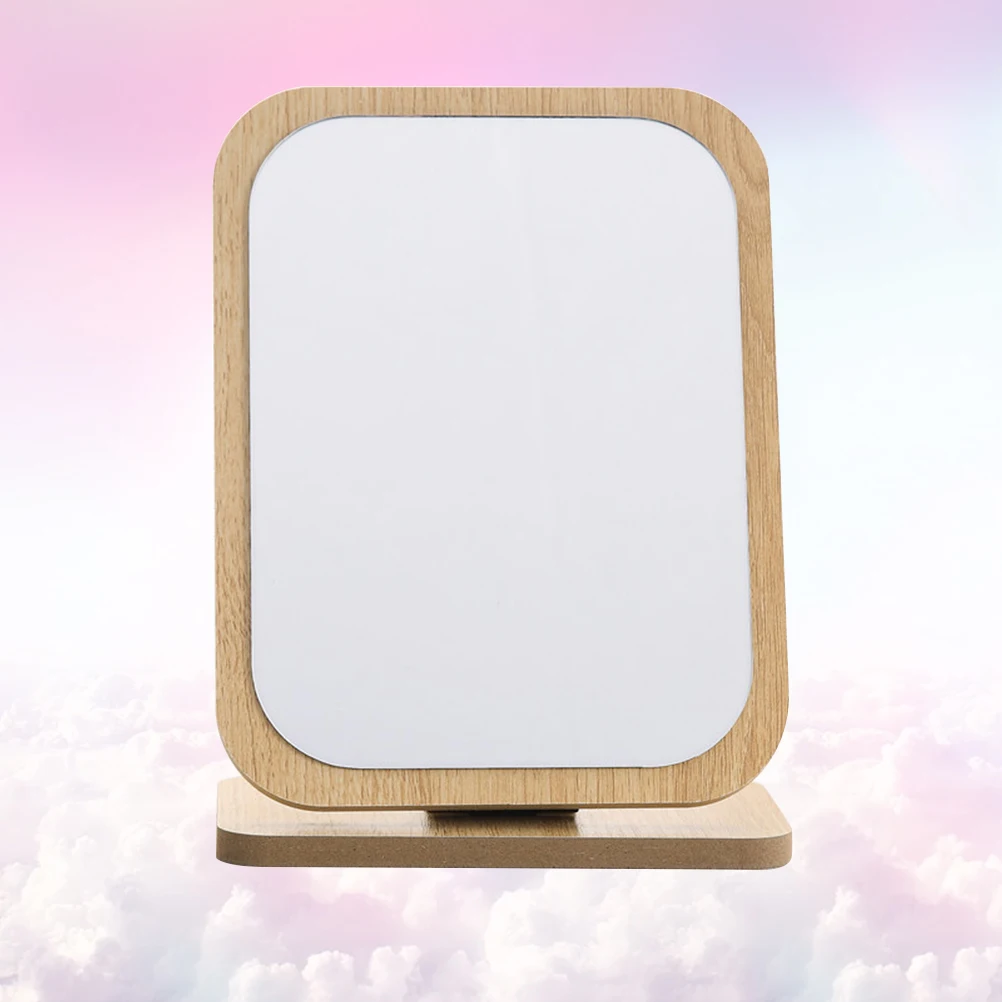 Specchio per trucco vintage retrò pieghevole in legno grande tavolo da trucco in vetro per bagno riflessione design elegante