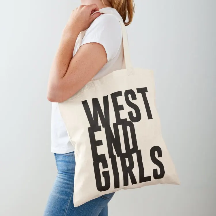 

west end girls black Tote Bag Fabric bag sac pour femme tote bag woman Shopper