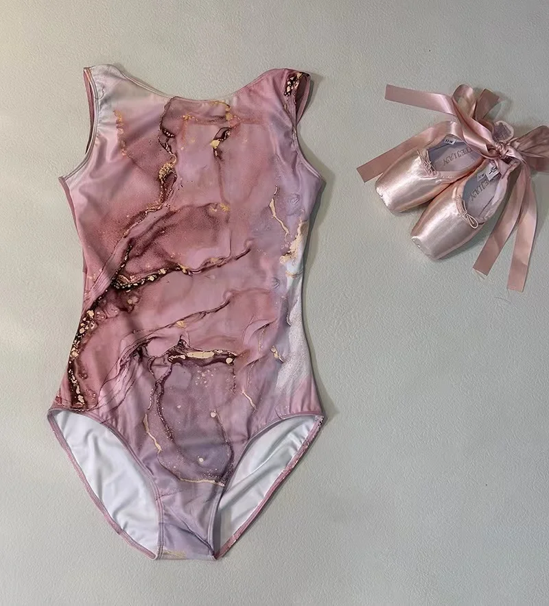 Ballett Tanz Trikot Erwachsene tägliche Praxis Tanz kleidung Frauen Advanced Printing Ballett Trikot elegante Yoga Overall – Detail 14