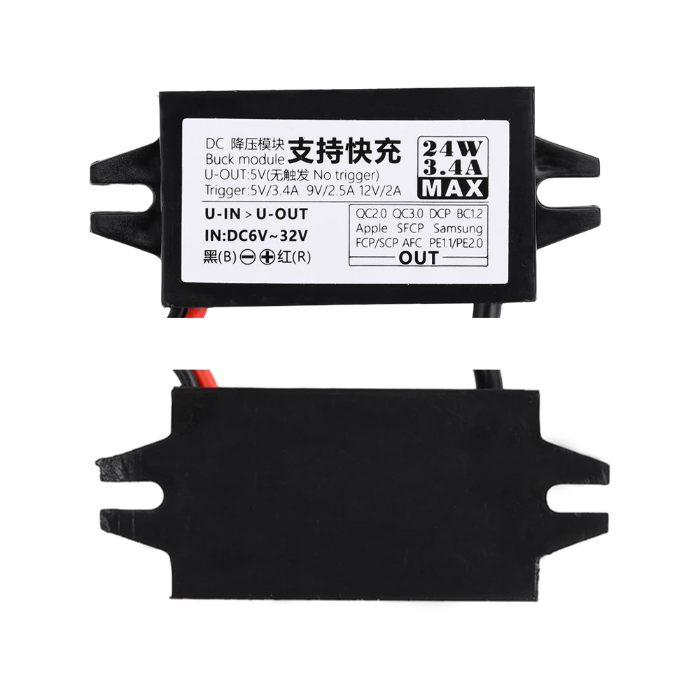 DC-DC 12 فولت 24 فولت إلى 5 فولت 24 واط محول طاقة السيارة نوع-C USB تنحى الجهد إمدادات الطاقة الناتج محول حماية ماس كهربائى
