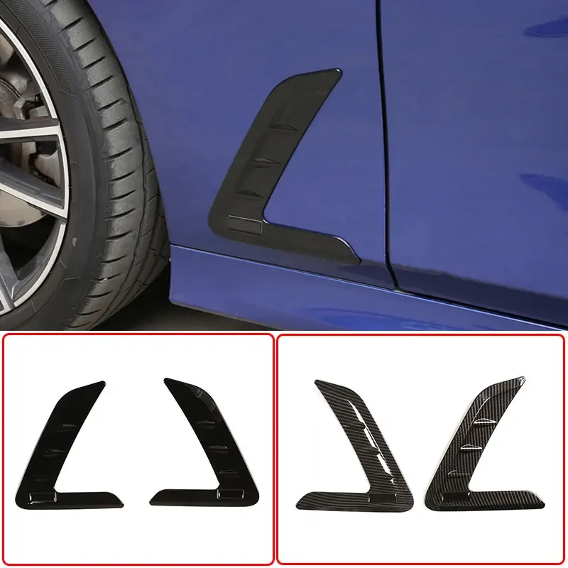 

For BMW 3 Series G20 G28 325 320 330i 2020-2023 ABS Black Car Side Wing Fender Air Guide Vents Frame Trim Sticker Accessories