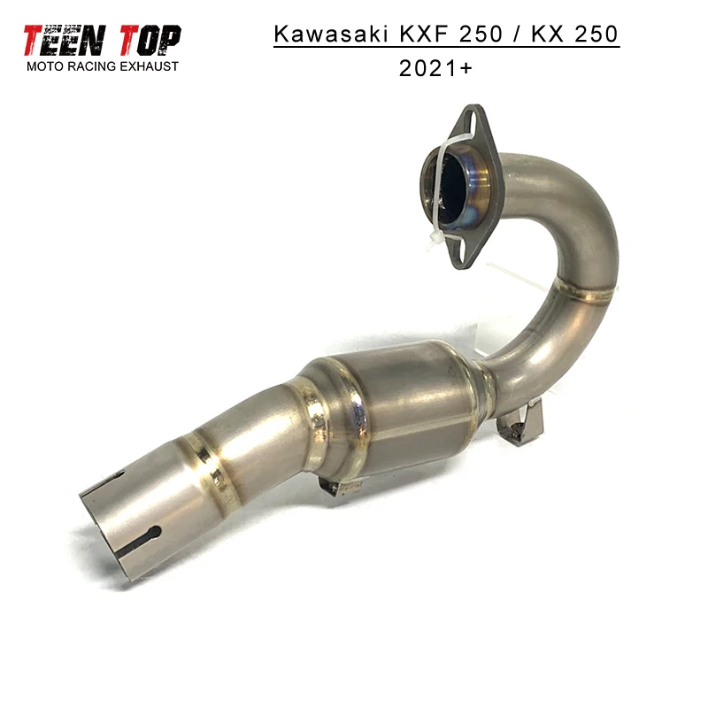 Motorcycle Exhaust Pipe For Kawasaki KXF 250 KXF250 Titanium 2021+ 45mm Escape Moto Bike KX250 KX 250 Exhaust Header