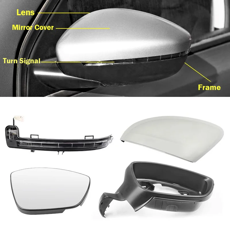 

Auto Rearview Side Mirror Accesorios Cover Shell/Housing Cover/Turn Signal Lamp For Peugeot 408 308 308S 2014 2015 2016 2017 18