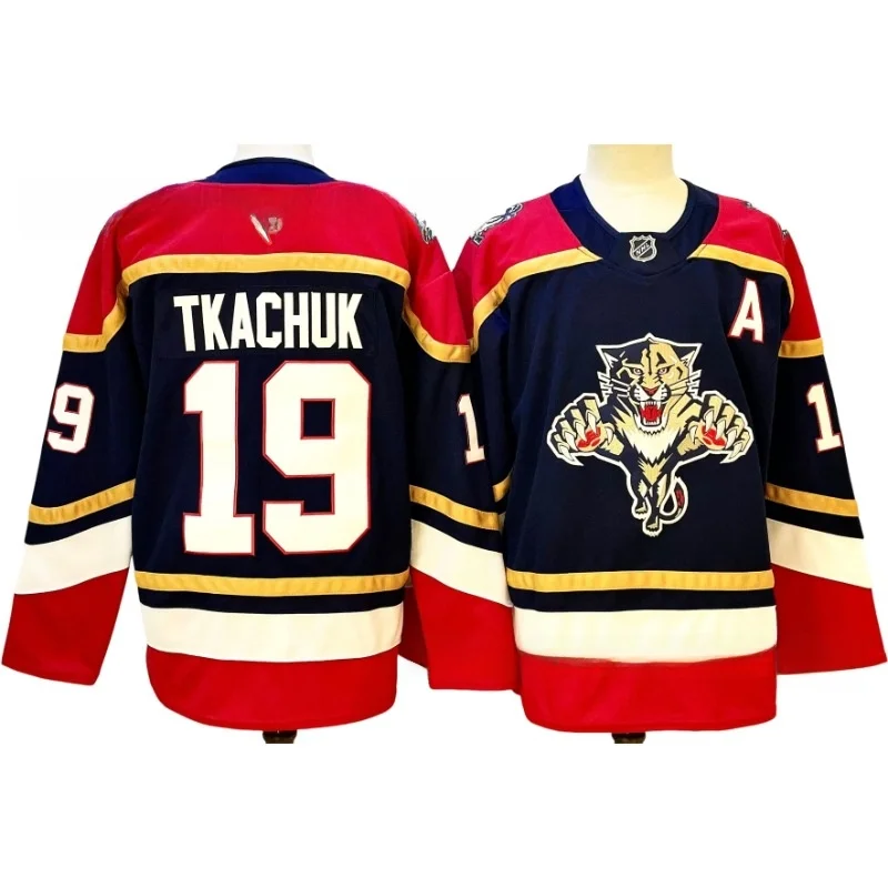 زي هوكي الجليد المطرز لفريق الفهد NHL 16 # 19 # 63 # 72 #   نسخة فارغة قابلة للتخصيص من ألياف البوليستر ملابس رياضية