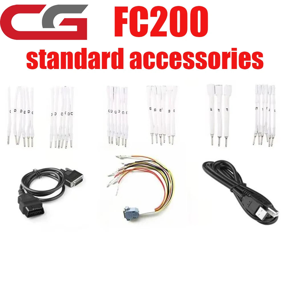 FC200 Standard Accessories  OBD Cable, BD15 Cable, USB Cable, 6-pin connector pack