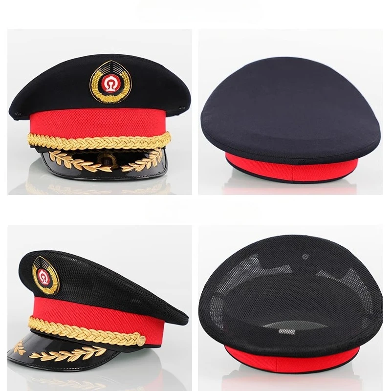 Original Designer Brand New Railway Big Cap Roll Eave Crew Cap Mesh Black Big Eave Caps for Women and Men Hot Selling