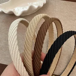 Retro Black White Bezel Hairbands Headbands for Women Girls Vintage Hoop for Party Bride Wedding Hair Bands Accessories 2024