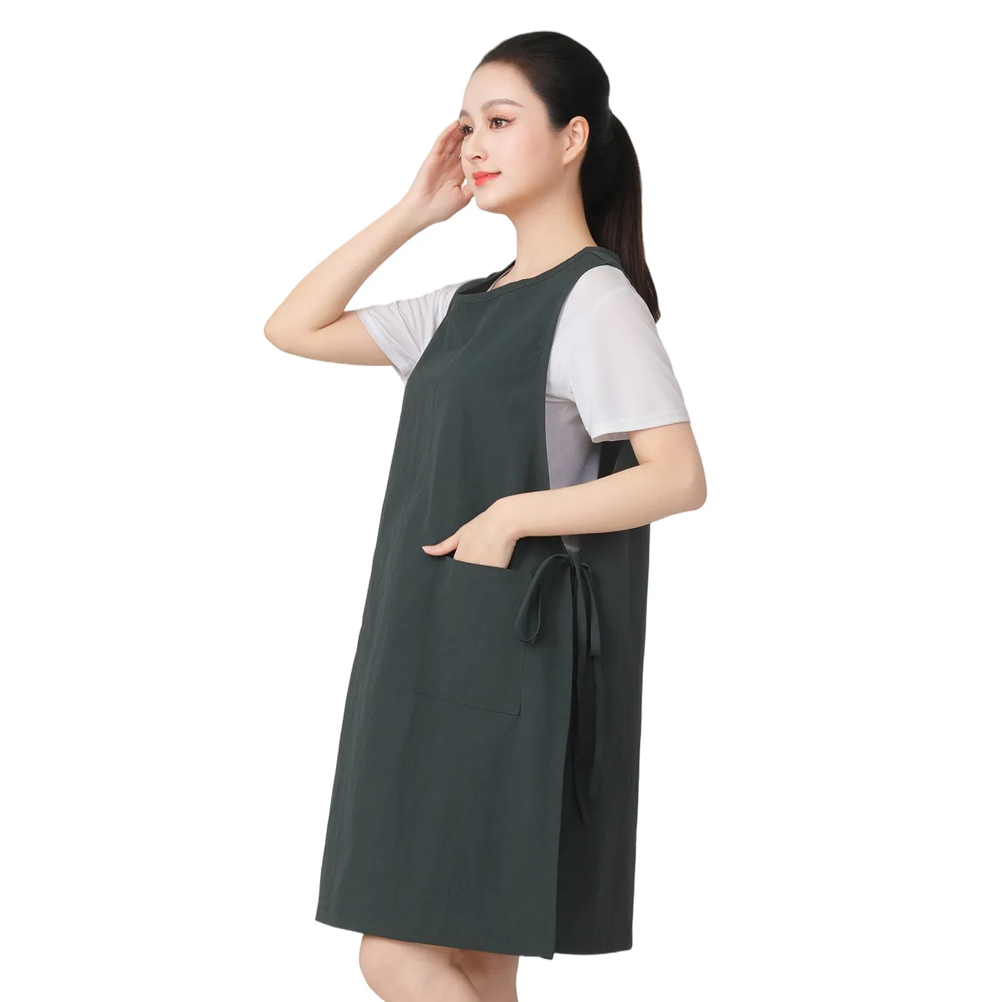 Hairdressing Shop Double-Sided Apron Korean Version Fashionable Hairdressing Beauty Nail Art Milk Tea Shop Restaurant Workwear