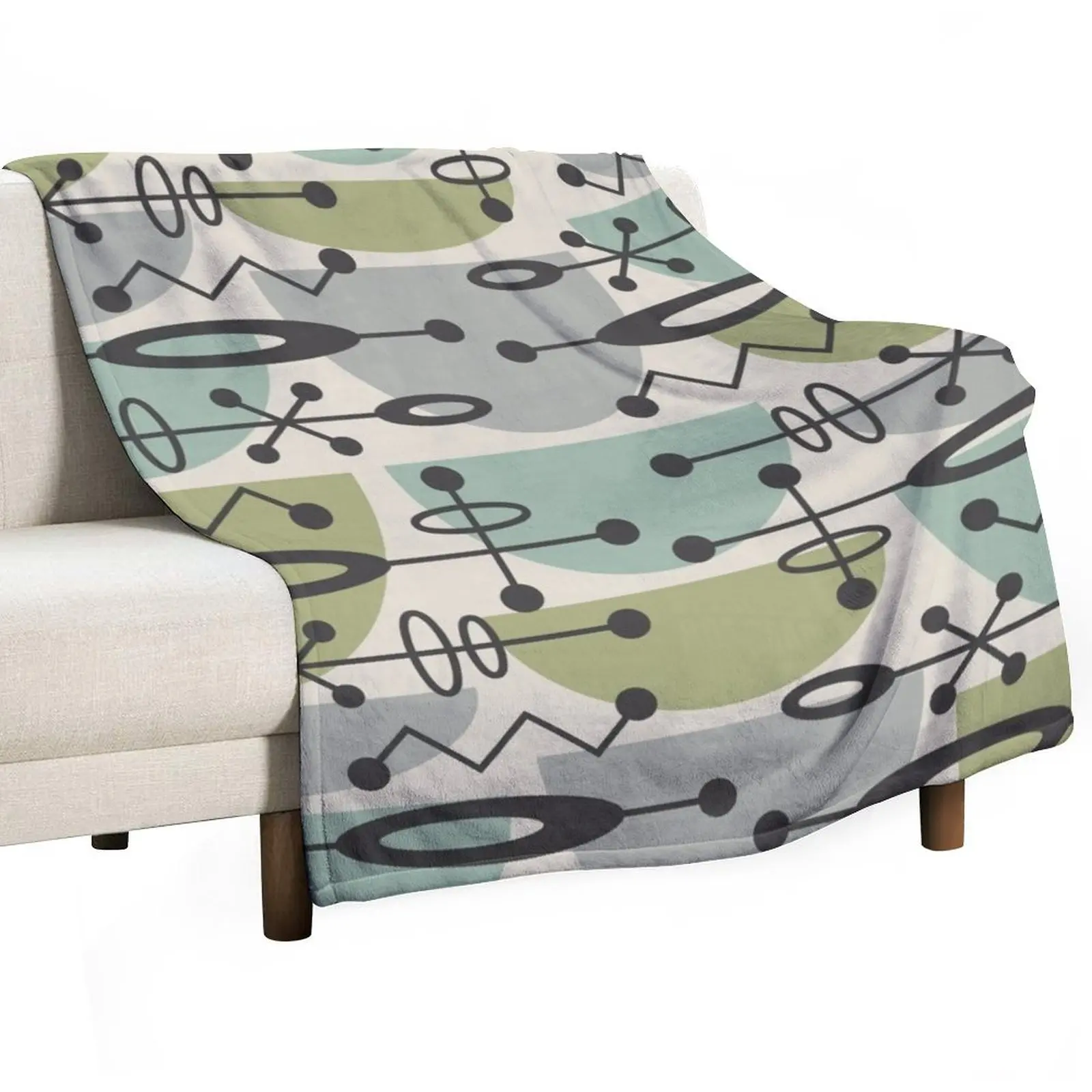 

Retro Mid Century Modern Atomic Geometric Abstract 930 Throw Blanket Blankets For Sofas Soft Blankets