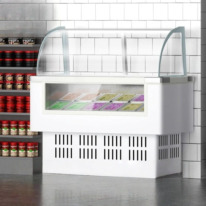 Hard Ice Cream Cabinet Ice Cream Cabinet Display Cabinet Commercial Hard Ice Freezer Ice Cream Cabinet Shopping Mall Horizontal