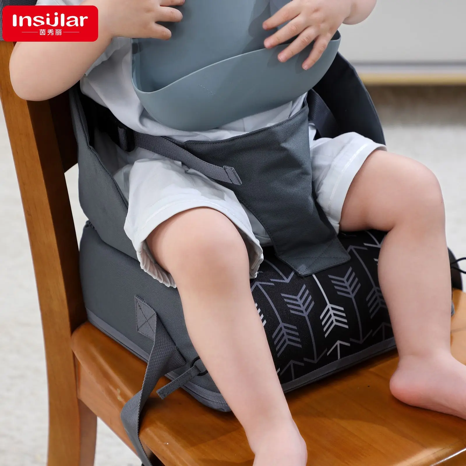 Children's Portable Folding Seat Height Cushion Baby Dining Chair Help Kids Booster Seats Eating Sit Products