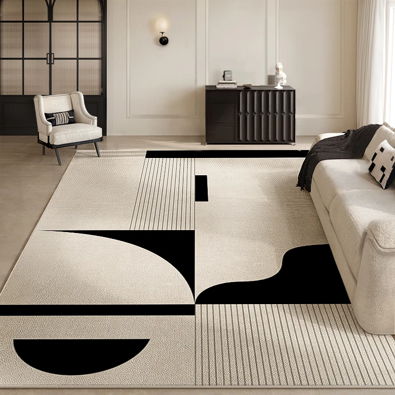 VIKAMA Scandinavian Minimalist Style Line Sense Abstract Carpet Living Room Bedroom Carpet Sofa Large Carpet Home Decoration