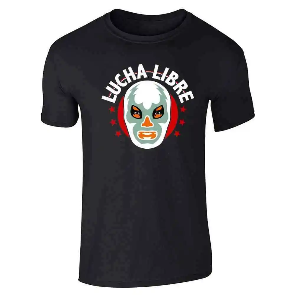 Lucha Libre Retro Mexican Wrestler Wrestling Unisex TeeSummer Brand Super Anime retro pattern Y2K cotton