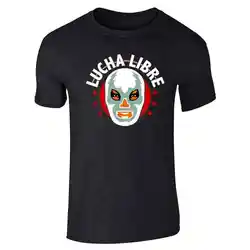 Lucha Libre Retro Mexican Wrestler Wrestling Unisex TeeSummer Brand Super Anime retro pattern Y2K cotton