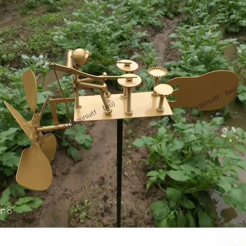 Rock drummer windmill rock drummer windmill handmade metal windmill decoration