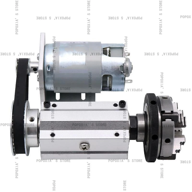 Multifunctional 895 Motor Rotary Lathe Woodworking Spindle DIY Slider Assembly + Chuck Without Power