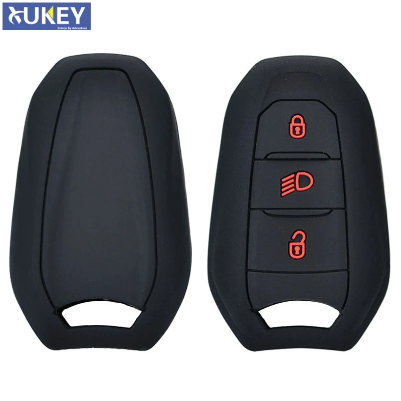 Silicone Remote Key Case For Peugeot 208 308 508 3008 5008 for Citroen C4 DS3 DS5 DS6 Fob Skin Cover 3 Button