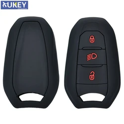 Silicone Remote Key Case For Peugeot 208 308 508 3008 5008 for Citroen C4 DS3 DS5 DS6 Fob Skin Cover 3 Button