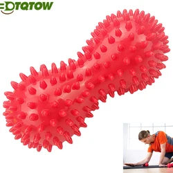 1Pcs Double Peanut Massage Lacrosse Ball,Spiky Therapy Ball forBack Shoulder Muscle Release Relief Deep Tissue Massage Yoga Ball