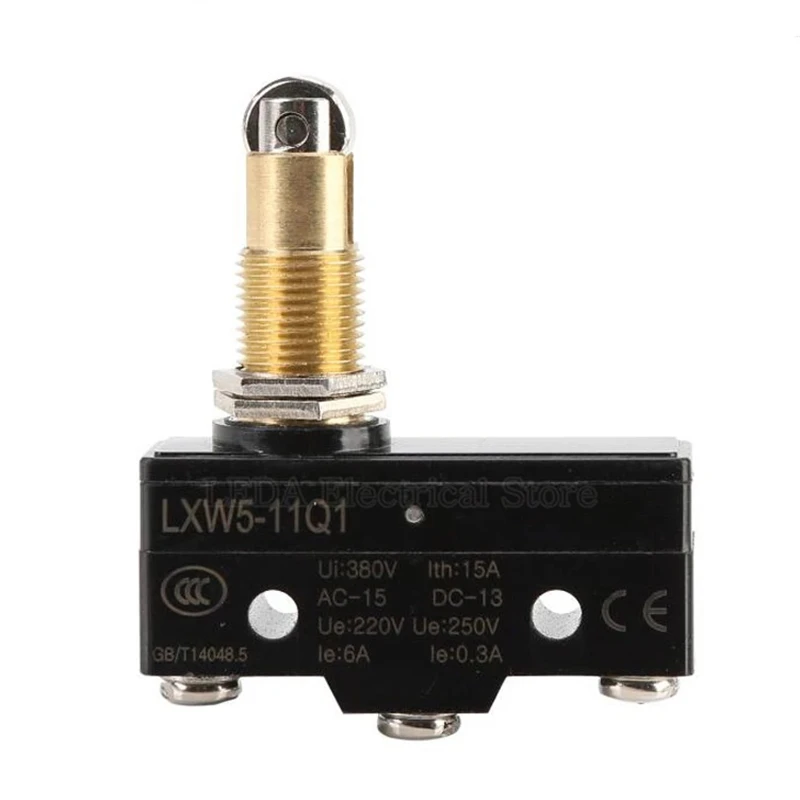 1Pcs LXW5-11Q1/Z-15GW22-B 15A 380V Micro Switch 3 Screw Terminal Metal Vertical Limit Switch Momentary With Roller