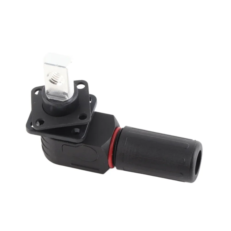 2Pcs Energy Battery Storage Connector M8 200A 1 Core Post Plug Accessory For Vehicle Black