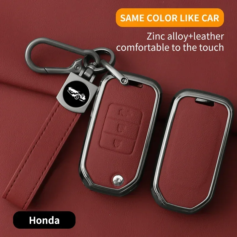 

Zinc Alloy Case Key Case Cover For Honda XRV Accord Fit Vezel Civic 8th Gen Folding Replace Protector Shell Interior Accessories