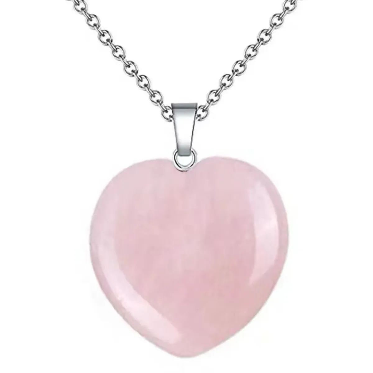 3pcs Rose Quartz Necklaces Pendants Set For Spiritual Energy Witchcraft Reiki, Holiday Gift, Birthday Gift image 6