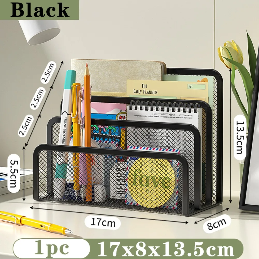 High Quality Metal Table File Rack Mesh Three Layers Mail Holder Desktop Storage Stand School Office