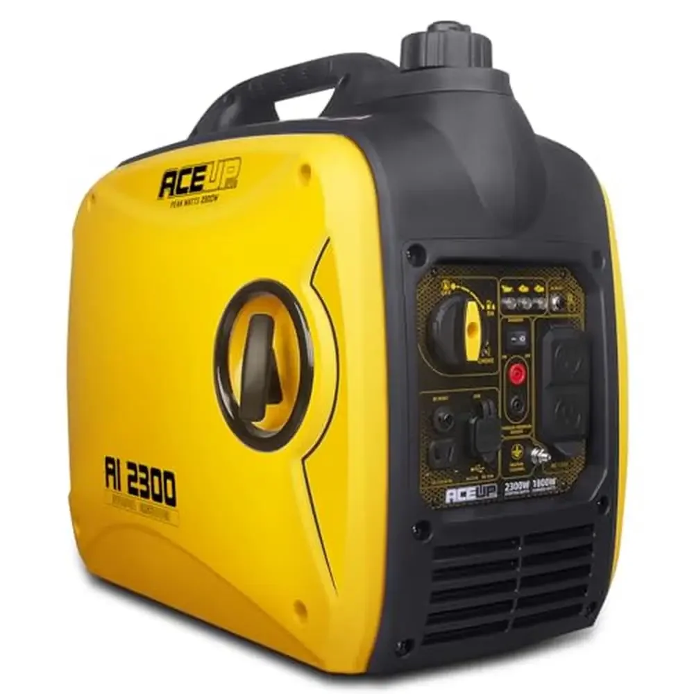 

Portable Inverter Generator Lightweight Quiet Gas Generator 2300W Peak Power Super Quiet 53 dB Operation Ideal Home Use RV Ready