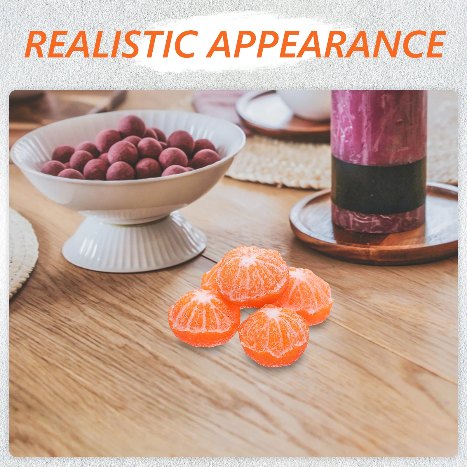 

5Pcs Realistic Simulation Orange Decor Lifelike Fake Fruit for Home Party Display Photo Props Shop Decoration Small Oranges