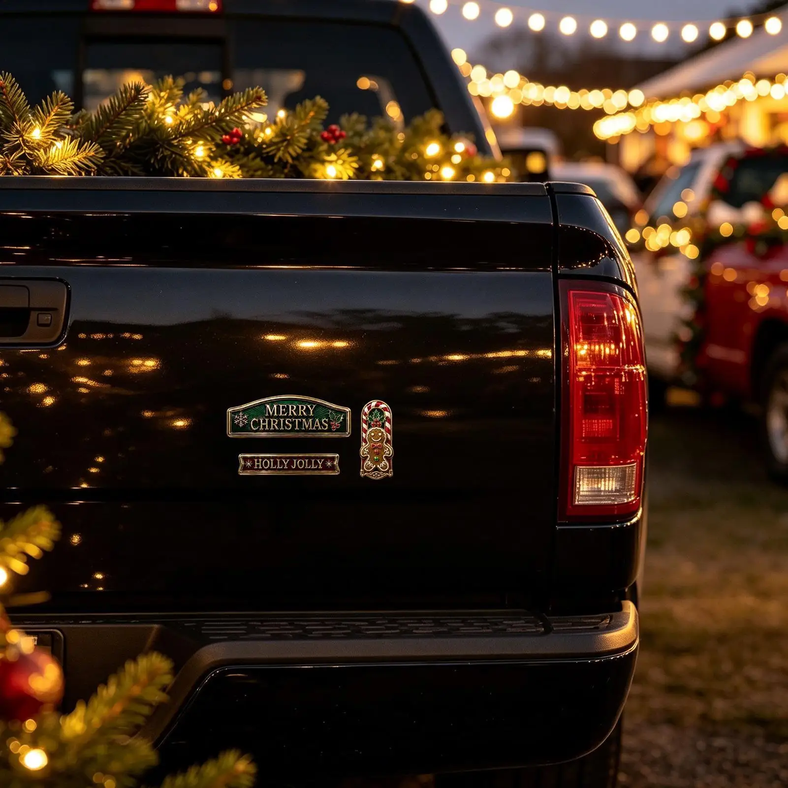 Emblems For Vehicles Christmas Iron Truck Door Window Sticker Vintage Car Emblem Sticker For Beginner Winter Gathering Road Trip