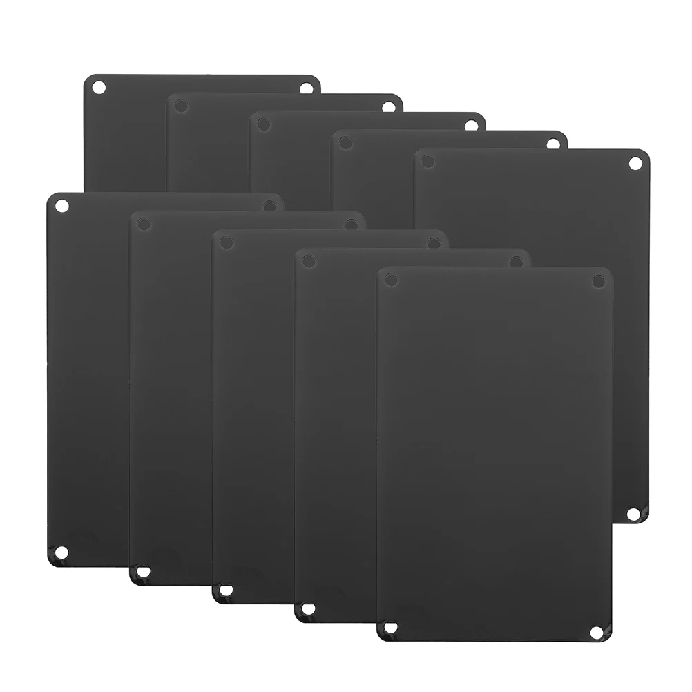 10Pcs Blank Nameplate Engraving Sign Oxidized Black Aluminum Paint Sign Aluminum Name Signs DIY Engraving Blank Signs