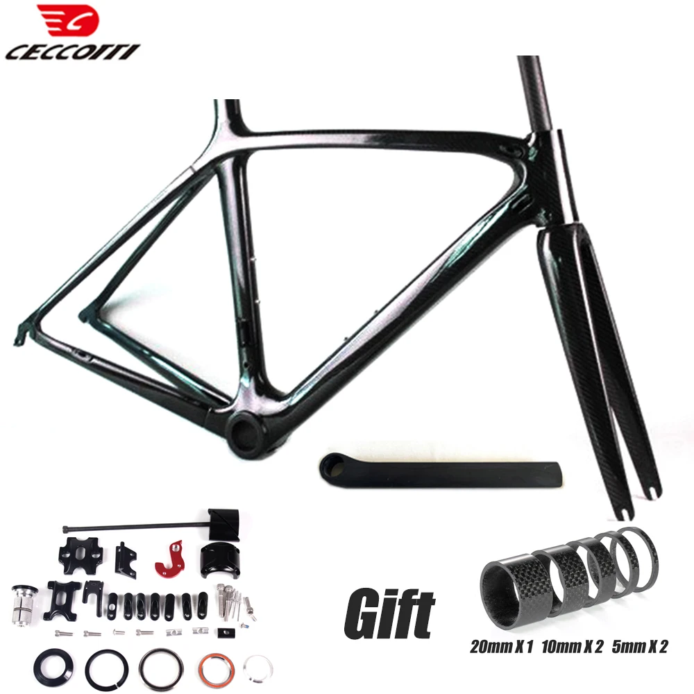 Full Carbon Road Bike Frame, PF30 BB Bicycle Frameset, Fits 700C Wheels, T1000 Carbon Frames